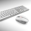Cherry Americas Dw 9000 Usb Keyboard + Mouse Combo, Silver/White, Bluetooth Or 2.4Ghz JD-9000EU-1